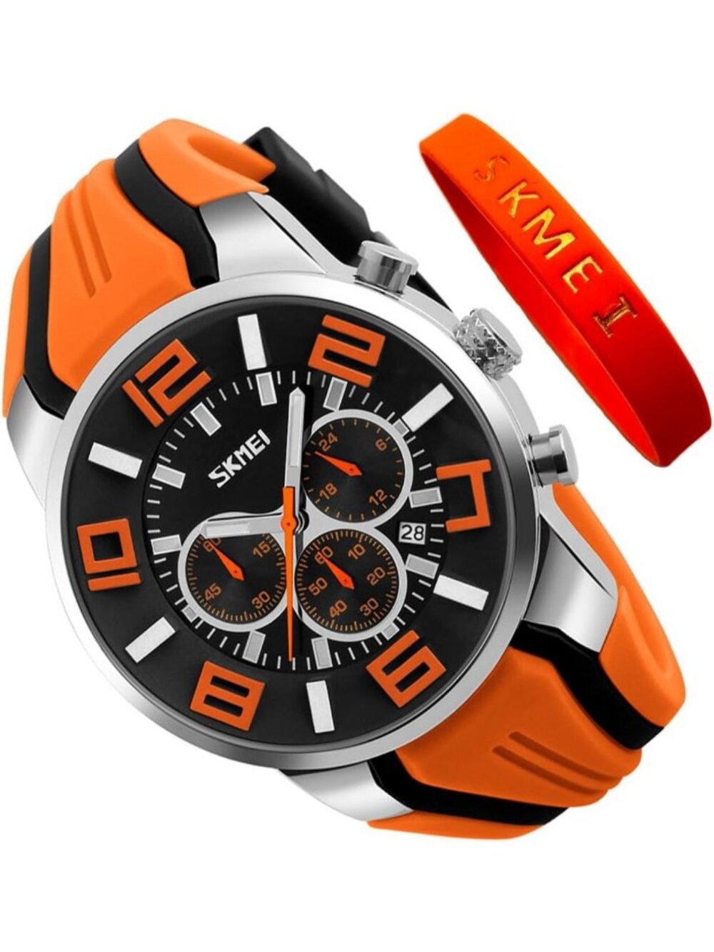 Stylish Waterproof Sports Watch for Men - Large Face, Silicone Band, Luminous